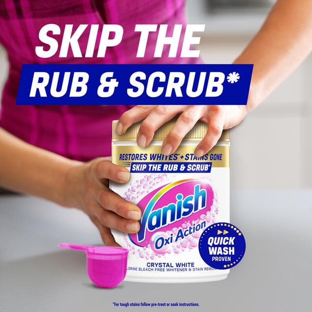 Vanish Gold Oxi Action Laundry Stain Remover Powder For Whites 850g - gallery image 3