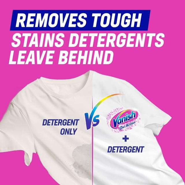 Vanish Gold Oxi Action Laundry Stain Remover Powder For Whites 850g - gallery image 4