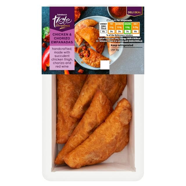 Sainsbury's Chicken & Chorizo Empanadas, Taste the Difference 108g - gallery image 1