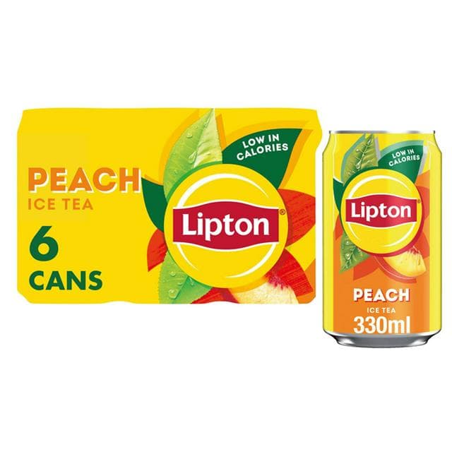Lipton Ice Tea Peach Cans 6x330ml - gallery image 1