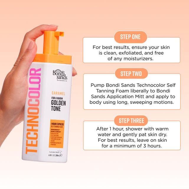 Bondi Sands Technocolor 1 Hour Express Self Tanning Foam Caramel 200ml - gallery image 6
