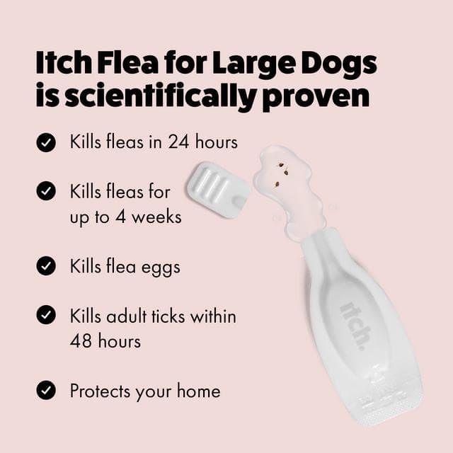 Itch Flea Large Dog Flea & Tick Spot On Treatment 1 Pipette (20-40kg) - gallery image 4