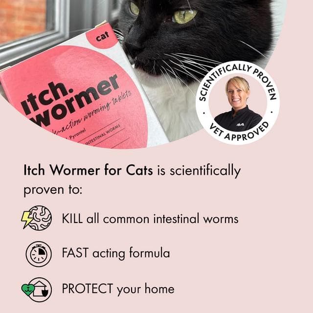 Itch Wormer Cat Worm Tablet Treatment Pack x2 - gallery image 2