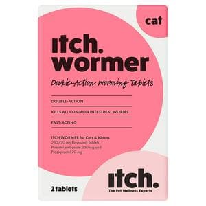 Itch Wormer Cat Worm Tablet Treatment Pack x2
