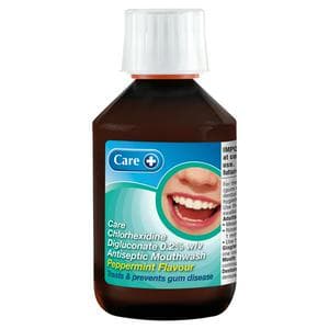 Care + Chlorhexidine Digluconate 0.2% WV Peppermint Flavour Antiseptic Mouthwash 300ml