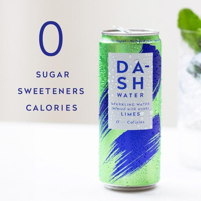 Dash Lime Sparkling Water 4 x 330ml - gallery image 4