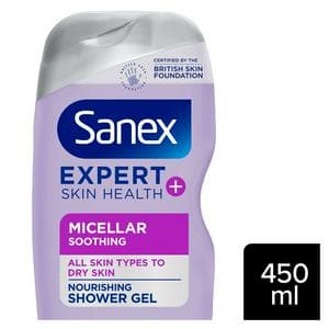 Sanex Expert Skin Health+ Micellar Soothing Shower Gel Body Wash 450ml
