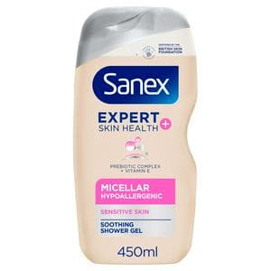 Sanex Expert Skin Health+ Micellar Hypoallergenic Shower Gel Body Wash 450ml