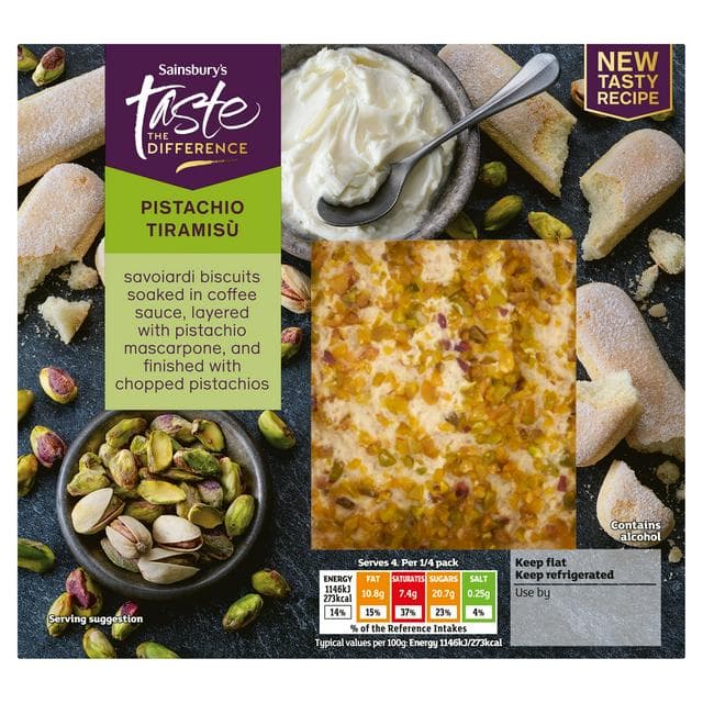Sainsbury's Pistachio Tiramisu, Taste the Difference 400g - gallery image 1