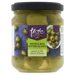 Sainsbury's 190g Nocellara Pitted Olives, Taste the Difference (85g*)