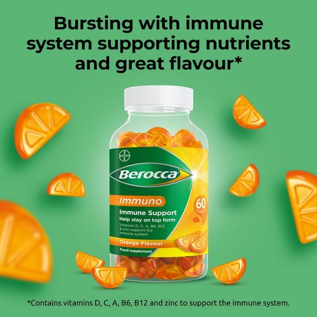 Berocca Immuno Orange Flavour Gummies x60 - gallery image 2