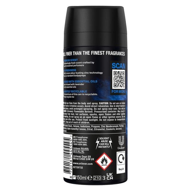 Lynx Blue Lavender 72h Fine Fragrance Deodorant Body Spray for Men 150ml - gallery image 5
