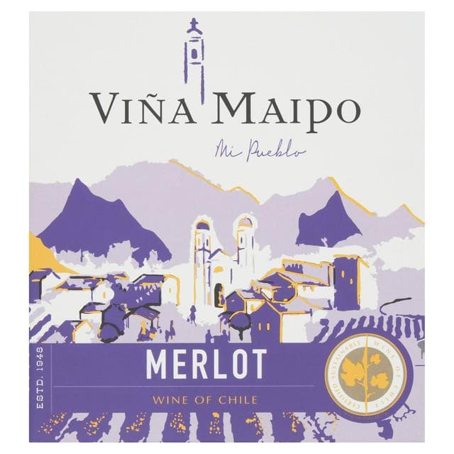 Viña Maipo Merlot Red Wine 225cl - gallery image 1