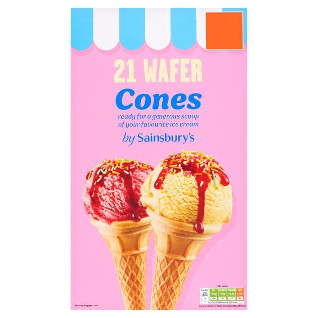 Sainsbury's Wafer Cones x21 - gallery image 1