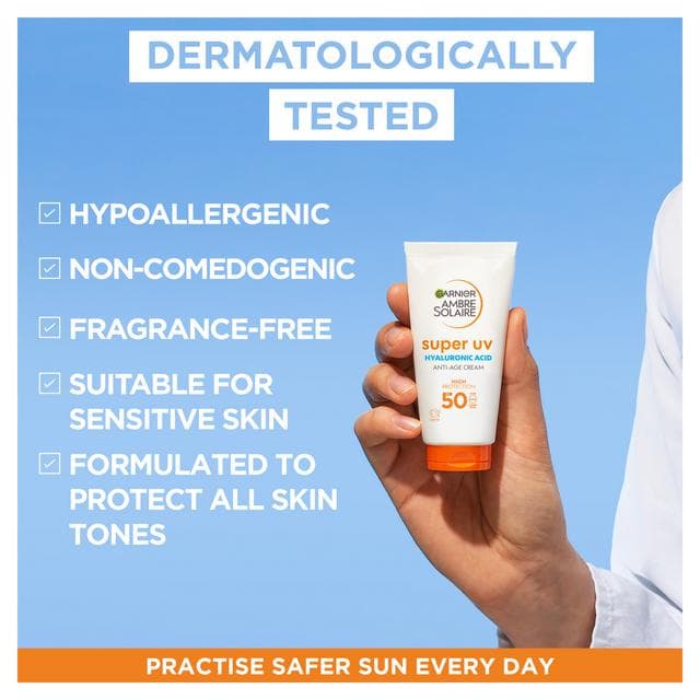Garnier Ambre Solaire 50ml SPF 50 Anti-Age Face Protection Sun Cream - gallery image 5