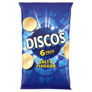 Discos Salt & Vinegar Multipack Crisps x6