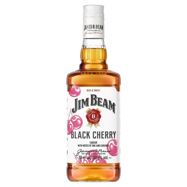 Jim Beam Black Cherry Liqueur Infused with Kentucky Straight Bourbon Whiskey 70cl - gallery image 1
