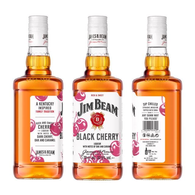Jim Beam Black Cherry Liqueur Infused with Kentucky Straight Bourbon Whiskey 70cl - gallery image 2