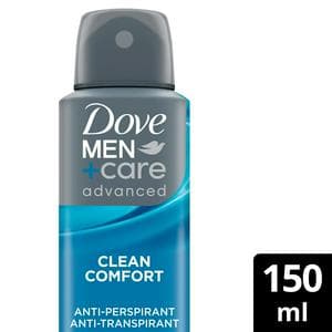 Dove Men+Care 150ml Advanced Clean Comfort Antiperspirant Aerosol Deodorant Spray