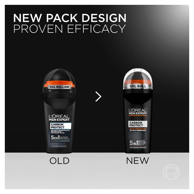 L'Oréal Men Expert 100ml Deodorant Carbon Protect Roll On 48H Anti-Perspirant - gallery image 3