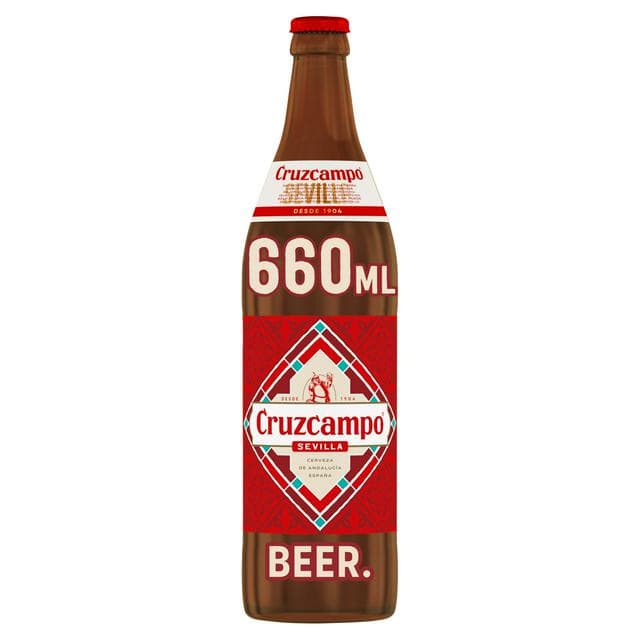 Cruzcampo Sevilla Lager Beer Bottle 660ml - gallery image 1