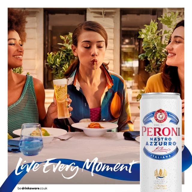 Peroni Nastro Azzurro ABV 5% Cans 4 x 440ml - gallery image 2