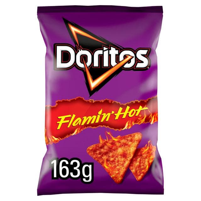 Doritos Extra Flamin Hot Sharing Bag Crisps 163g - gallery image 1