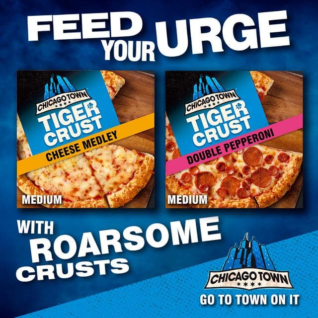 Chicago Town Tiger Crust Double Pepperoni Frozen Pizza 320g - gallery image 2