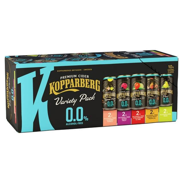 Kopparberg 0.0% Alcohol Free Cider Variety Pack 10 x 330ml - gallery image 1