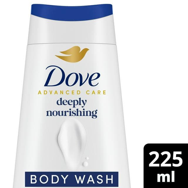 Dove Advanced Care Deeply Nourishing Body Wash Shower Gel 225ml - gallery image 1
