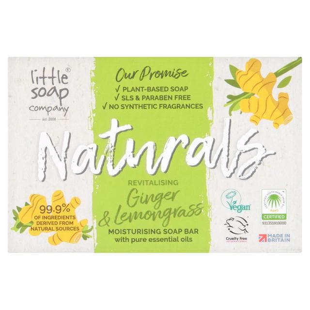 Little Soap Company Ginger & Lemongrass Moisturing Soap Bar 100g - gallery image 1