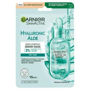 Garnier Hyaluronic Aloe Moisture Plump Serum Sheet Mask Revitalizing & Hydrating