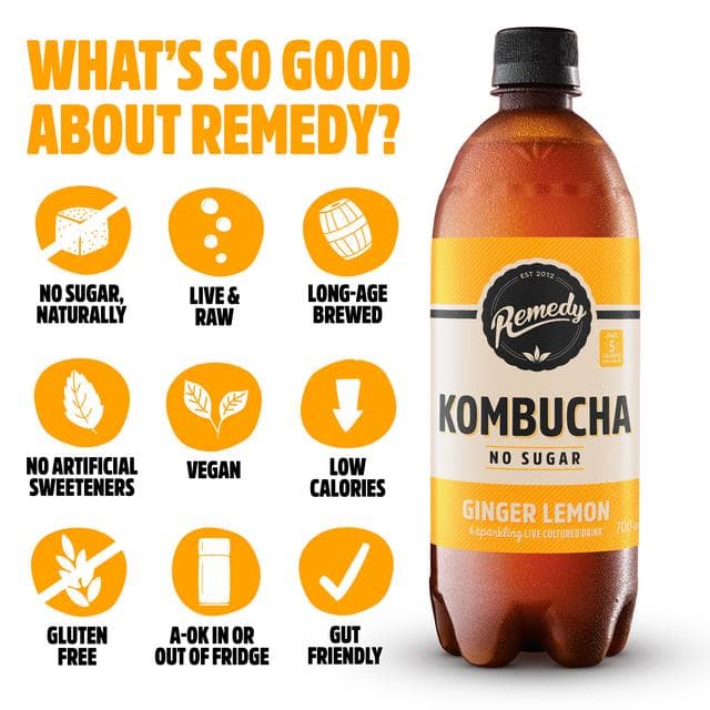 Remedy Ginger Lemon Kombucha 1L - gallery image 2