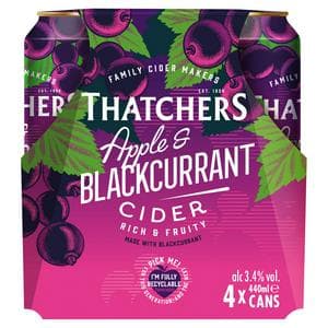 Thatchers 4 x 440ml Apple & Blackcurrant Fruit Cider