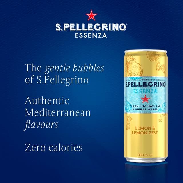 San Pellegrino Essenza Sparkling Water Lemon 4x330ml - gallery image 2
