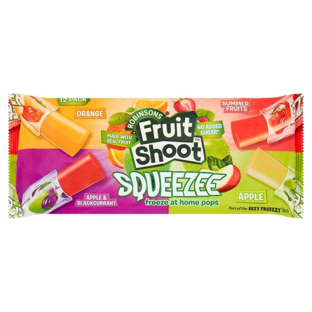 Robinsons 12 x 45ml Fruit Shoot Squeezee Freeze at Home Pops - gallery image 1