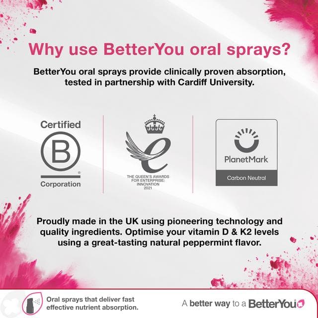 BetterYou Vitamin D3000 + K2 Daily Oral Spray 12ml - gallery image 6