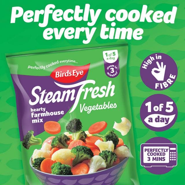 Birds Eye Steamfresh Hearty Farmhouse Mix Steam Bags x4 540g - gallery image 2