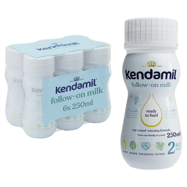 Kendamil 2 Follow On Baby Milk 6-12 Months 6x250ml - gallery image 1