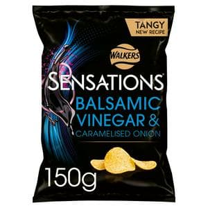 Walkers Sensations Balsamic Vinegar & Caramelised Onion Sharing Crisps 150g