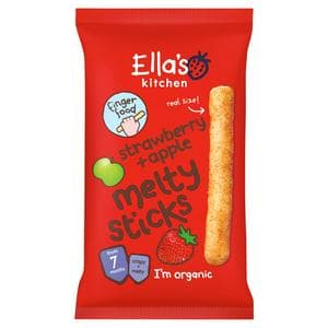 Ella's Kitchen Organic Strawberry & Apple Melty Sticks Baby Snack 7+ Months 16g
