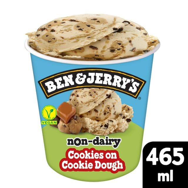 Ben & Jerry's 465ml Non Dairy Cookies on Cookie Dough Vegan Ice Cream Tub - gallery image 1