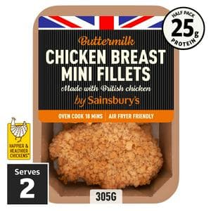 Sainsbury's Buttermilk British Chicken Mini Fillets 305g