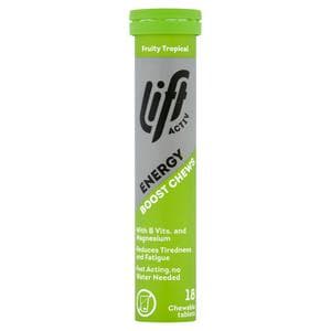 Lift Activ Fruity Tropical Energy Boost Chewable Tablets x18 72g