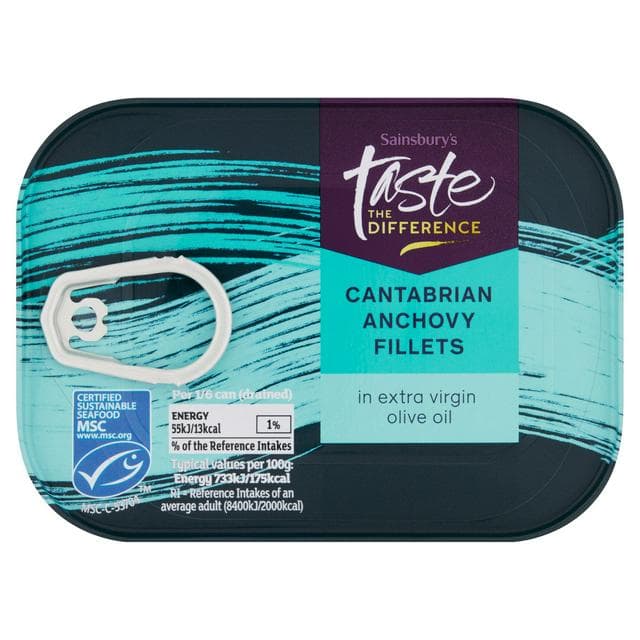 Sainsbury's Anchovy Fillets, Taste the Difference 74g - gallery image 1