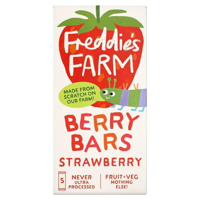 Freddie's Farm Berry Bars Strawberry 5x20g - gallery image 1