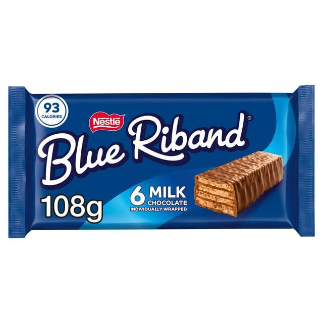 Blue Riband Original Wafer Biscuit Bar Multipack x6 108g - gallery image 1