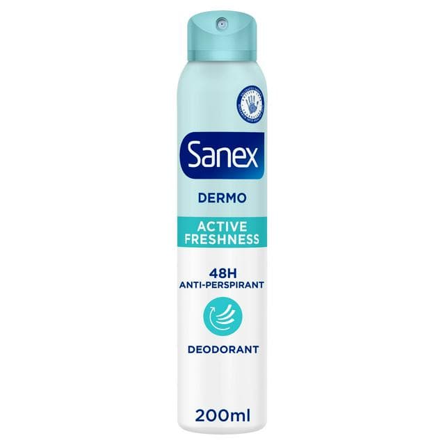 Sanex Derma Care+ Active Freshness 72 Hour Antiperspirant Spray Deodorant 200ml - gallery image 1
