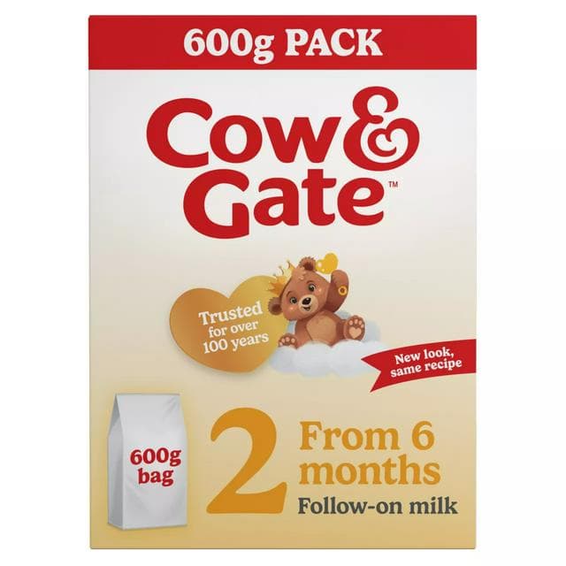 Cow & Gate 2 Follow On Baby Milk Formula Powder From Birth 600g - gallery image 1