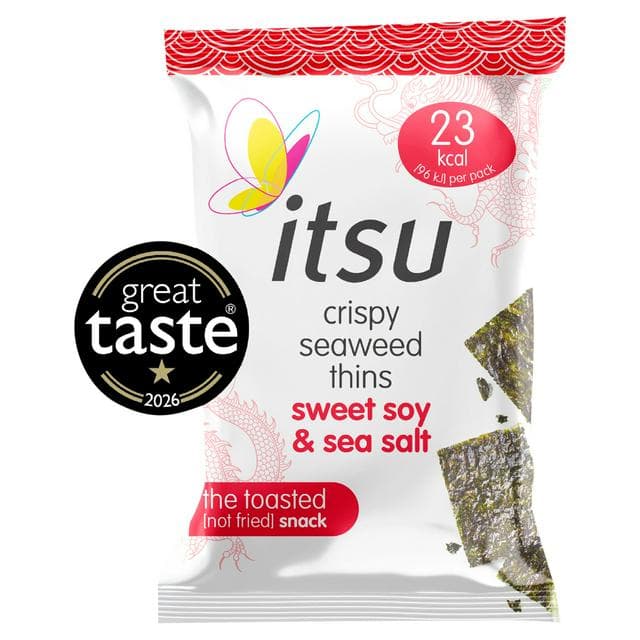 itsu 5g Sweet Soy & Sea Salt Crispy Seaweed Thins - gallery image 1